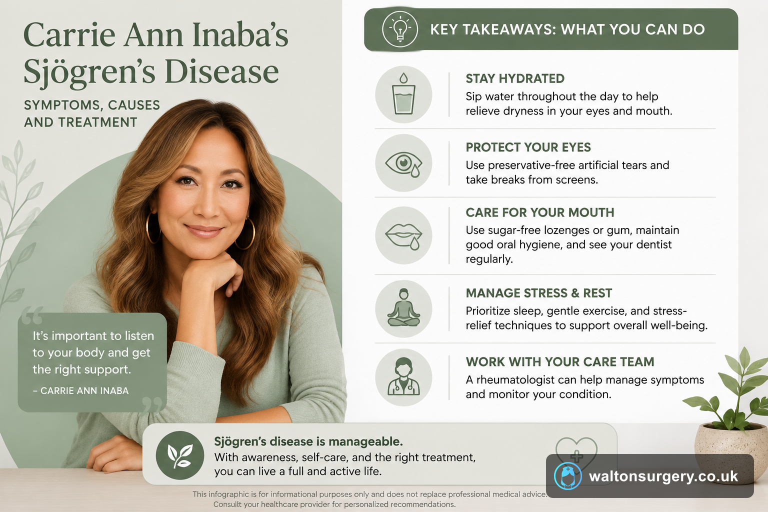 Carrie Ann Inaba's Sjögren's Disease: Symptoms, Causes and Treatment