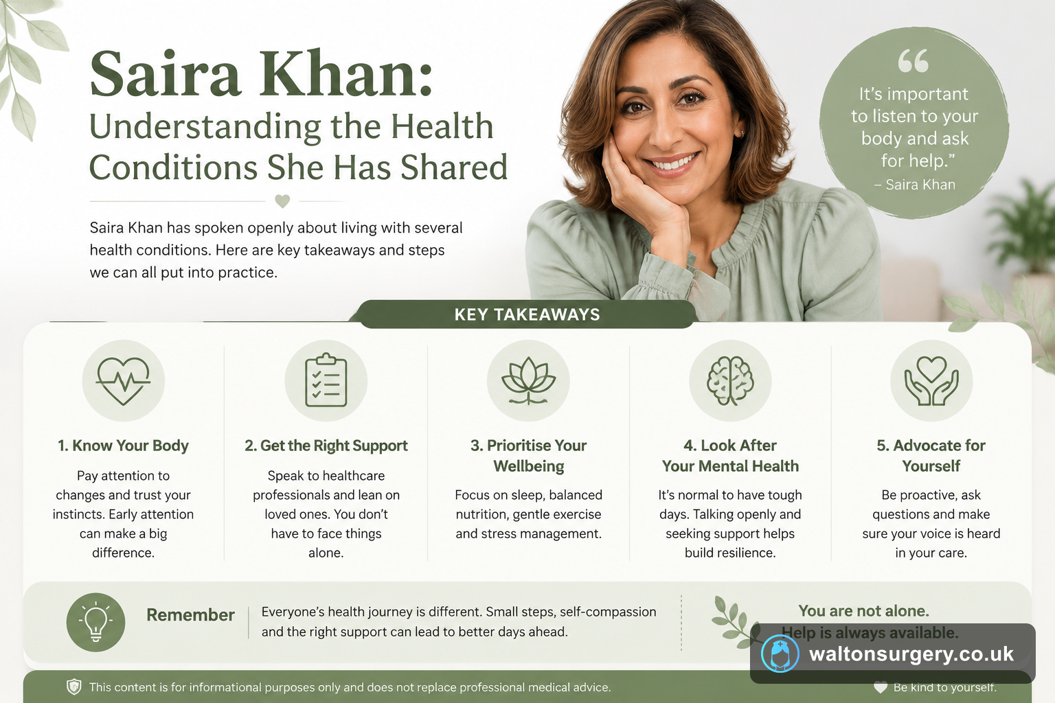Saira Khan: Understanding the Health Conditions She Has Shared