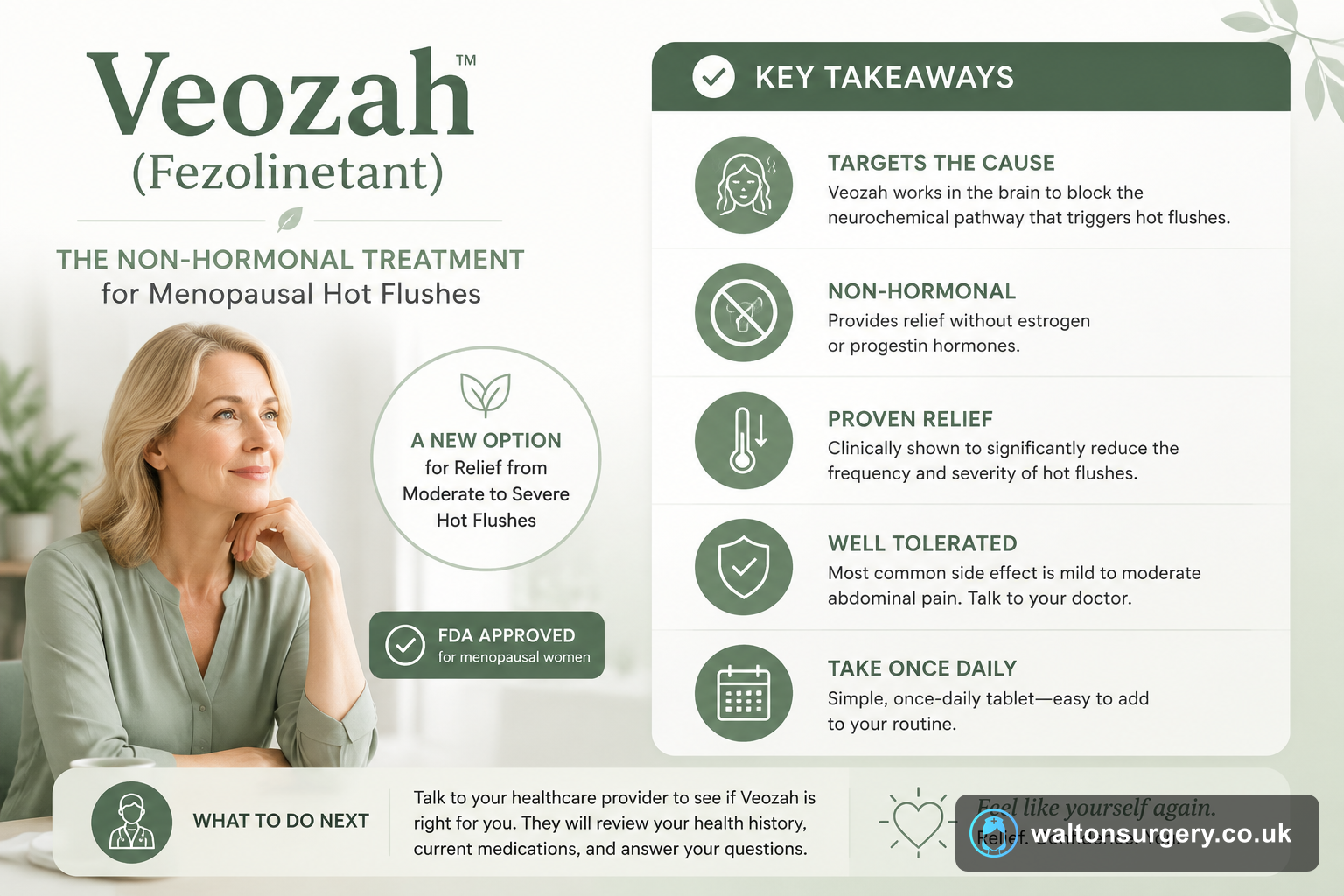 Veozah (Fezolinetant): The Non-Hormonal Menopause Treatment for Hot Flushes