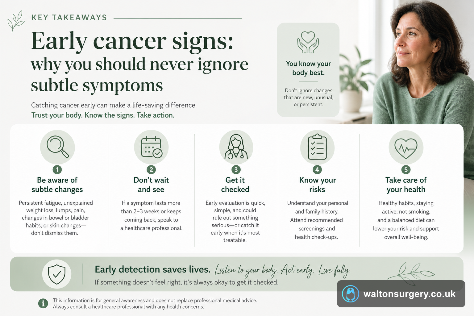 Early cancer signs: why you should never ignore subtle symptoms